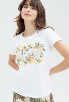 FRACOMINA camiseta manga corta blanca con  con estampado y logotipo - 1