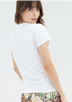 FRACOMINA camiseta manga corta blanca con  con estampado y logotipo - 2