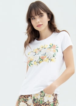 FRACOMINA camiseta manga corta blanca con  con estampado y logotipo - 3