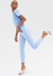 FRACOMINA pantalón 5 bolsillos color azul lavanda - 2