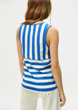 LOLA CASADEMUNT camiseta rayas azul y blanco - 4