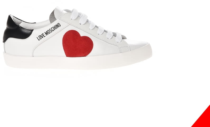 LOVE MOSCHINO sneaker blanca con corazón