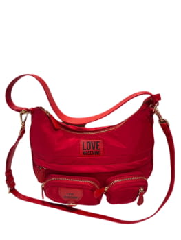 LOVE MOSCHINO bolso en nylon rojo con bolsillos   en forma de góndola - 2