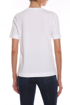 LOVE MOSCHINO camiseta blanca manga corta tres en raya - 3