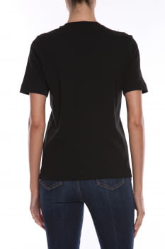 LOVE MOSCHINO camiseta negra manga corta  con logo en vinilo - 2