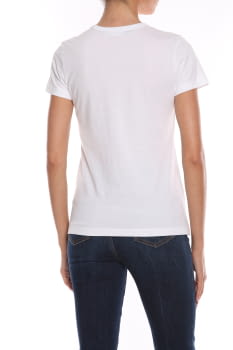 LOVE MOSCHINO camiseta blanca manga corta  con logo en 3D - 3