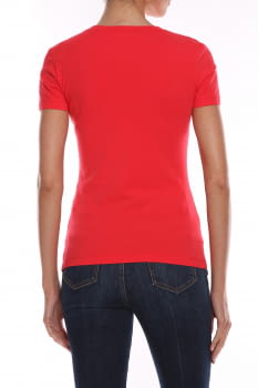 LOVE MOSCHINO camiseta roja manga corta  con logo de lúrex - 3