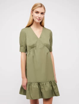 PENNYBLACK vestido algodón verde caqui - 1