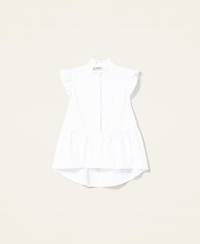 TWINSET camisa blanca sin mangas endamascada - 5