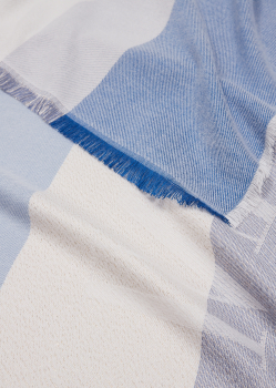 EMPORIO ARMANI foulard en rayas azules - 1