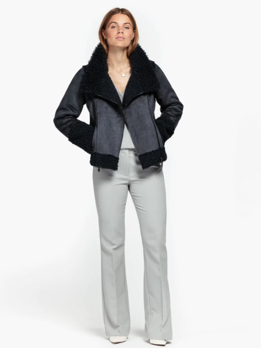 BEAUMUNT chaqueta reversible color gris con  borreguillo - 3