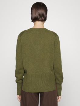 ECOALF jersey en lana color verde con escote pico - 2