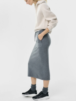 ECOALF falda en lana color gris oscuro - 3