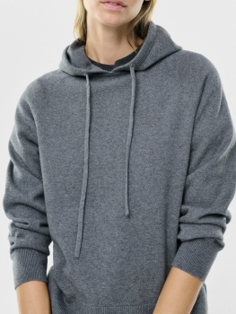 ECOALF jersey en lana color gris oscuro con  capucha