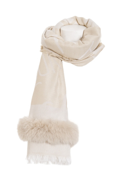 FRACOMINA foulard con pelo color natural
