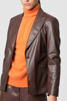 KOCCA blazer ecopiel color marrón - 4