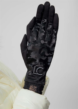 LOLA CASADEMUNT guante con estampado de camuflage color negro