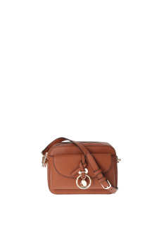 LIU·JO bolso en ecopiel color cuero con doble  cremallera y bolsillo con cierre en oro - 1