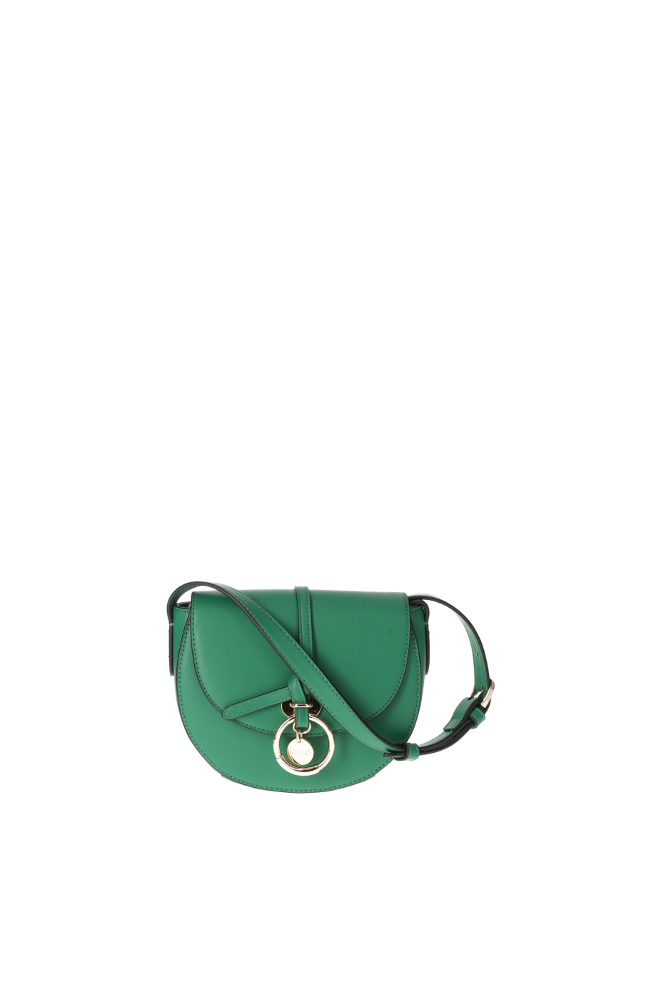 LIU·JO bolso en ecopiel color verde con tapa y bolsillo con cierre en oro