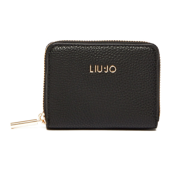 LIU·JO cartera pequeña con cremallera color negro - 1