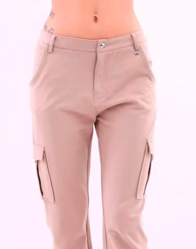 MET pantalón en algodón color camel con bolsillos - 4
