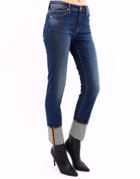 MET jeans azul con dobladillo - 2