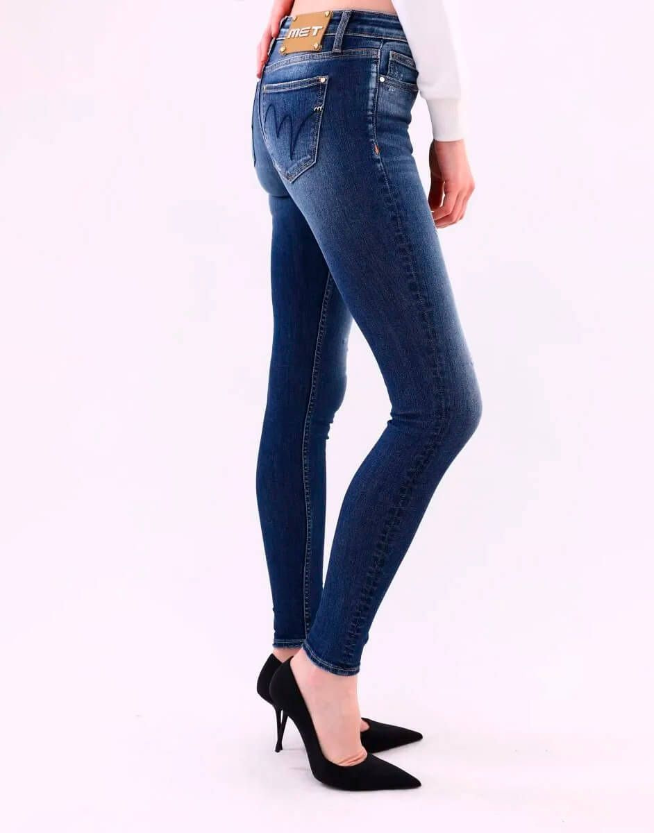 MET  jeans pitillo en color azul