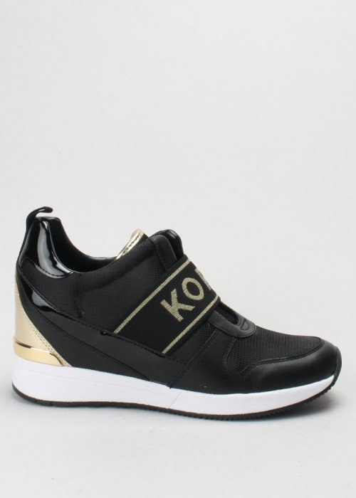 MICHAEL KORS sneaker en topolino color negro con  cinta elástica con logo