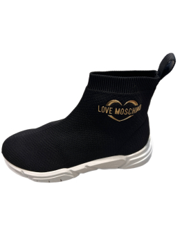 LOVE MOSCHINO bota calcetín color negro - 1