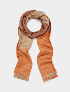 PENNYBLACK foulard cuadros naranja y marrón - 1