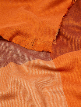 PENNYBLACK foulard cuadros naranja y marrón - 2