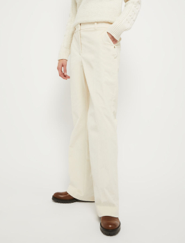 PENNYBLACK pantalón ancho en pana color  crudo - 1