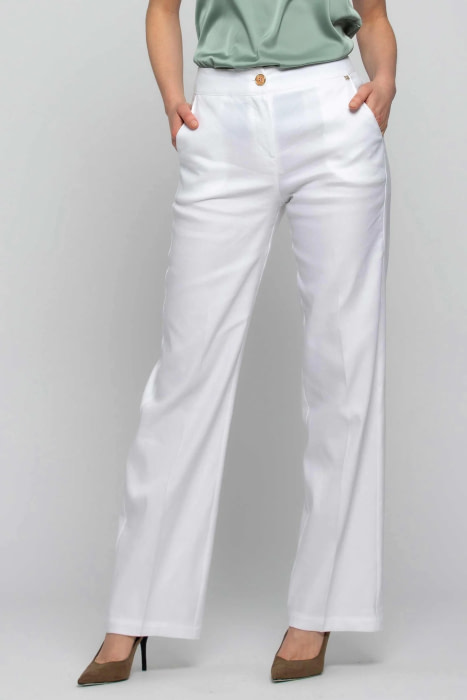 KOCCA pantalón ancho color blanco - 1