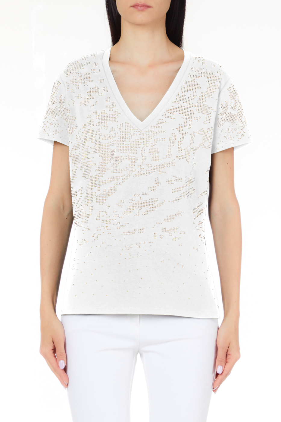 LIU·JO camiseta color blanco con lúrex