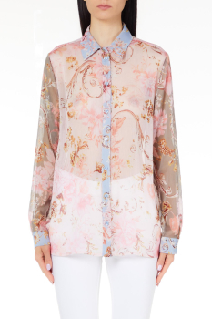LIU·JO camisa en gasa estampado con flores color  pastel