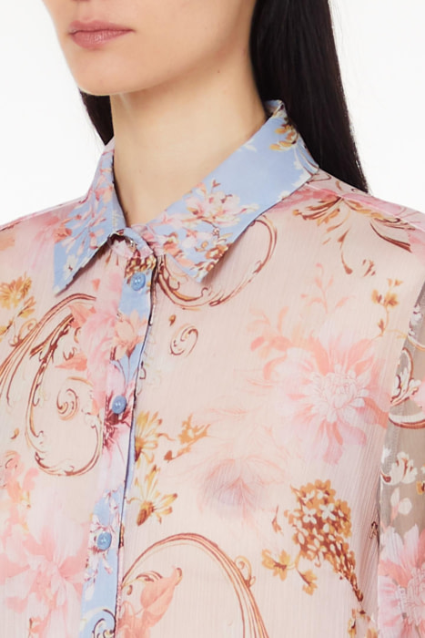 LIU·JO camisa en gasa estampado con flores color  pastel - 3