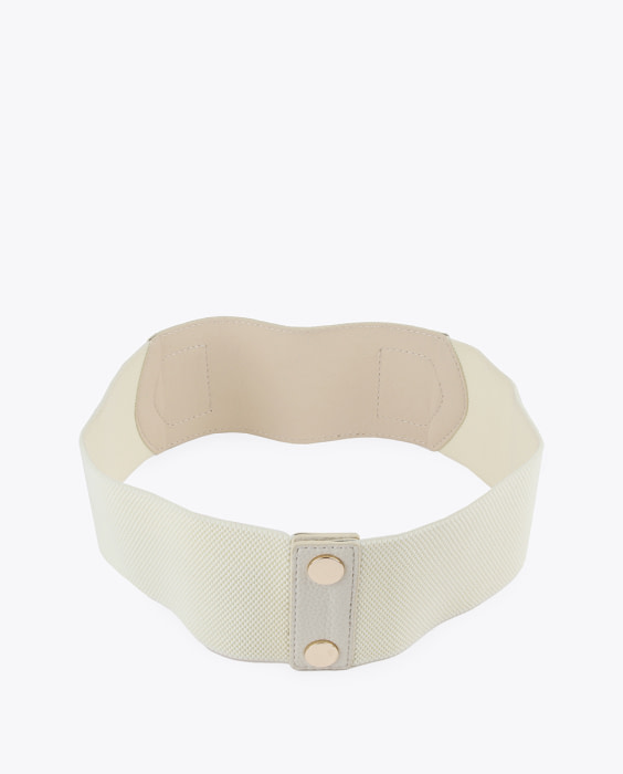 LOLA CASADEMUNT cinturón elástico con anillas  color crudo - 3