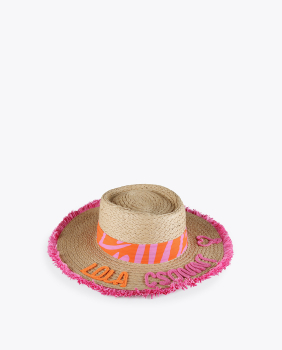 LOLA CASADEMUNT sombrero estampado de cebra multicolor - 3