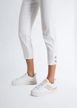 LIU·JO sneaker blanca con logo en oro