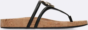 MICHAEL KORS sandalia con vinilo color negro con logotipo - 5