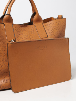 TWINSET bolso color cuero con logo troquelado - 3