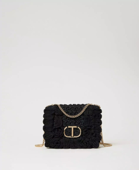 TWINSET bolso en crochet color negro - 1