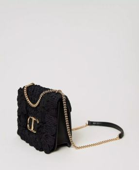TWINSET bolso en crochet color negro - 2