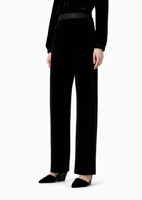 EMPORIO ARMANI pantalón terciopelo color negro - 2