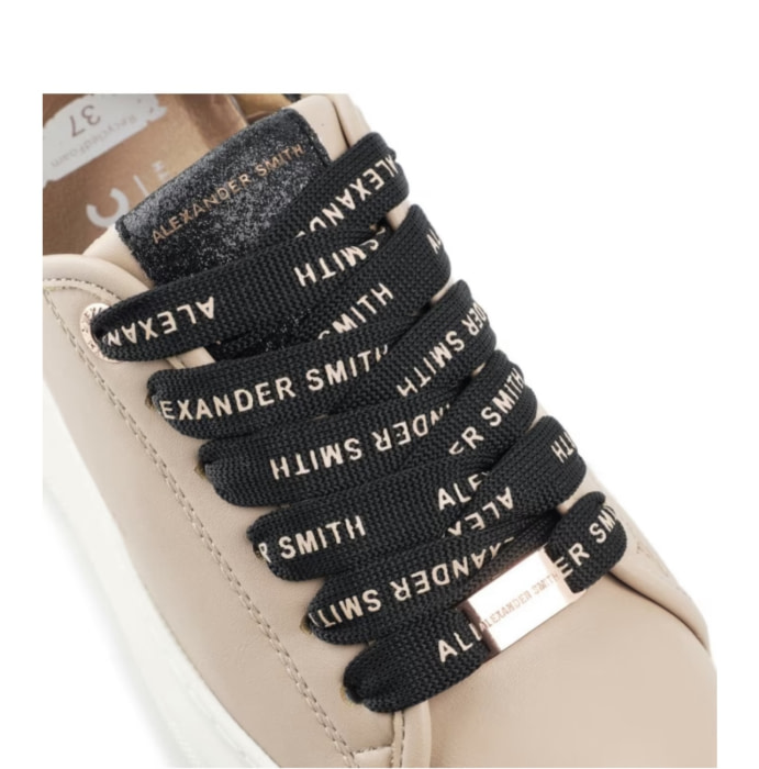 ALEXANDER SMITH sneaker color nuez con cordones en contraste con logotipo - 1