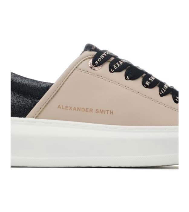 ALEXANDER SMITH sneaker color nuez con cordones en contraste con logotipo - 4