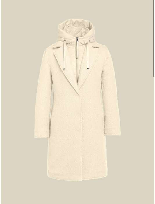 BEAUMONT abrigo de paño con chaleco color crudo - 5