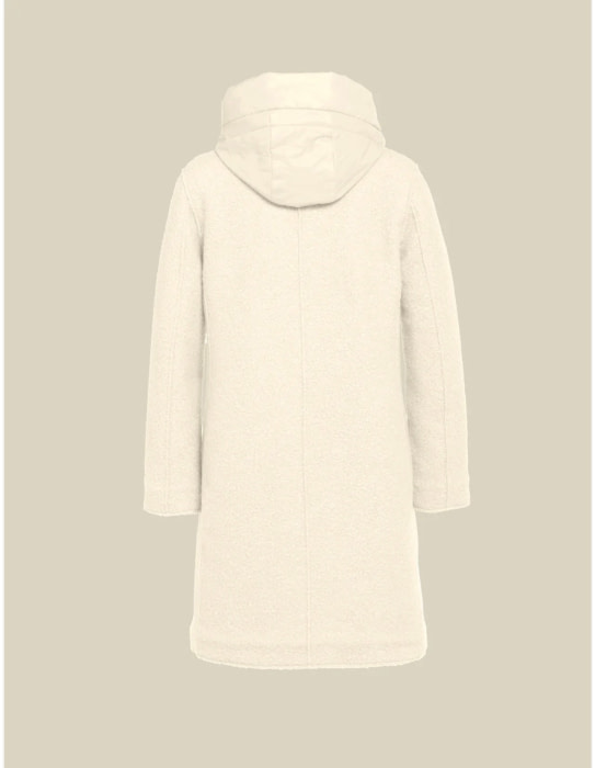 BEAUMONT abrigo de paño con chaleco color crudo - 6
