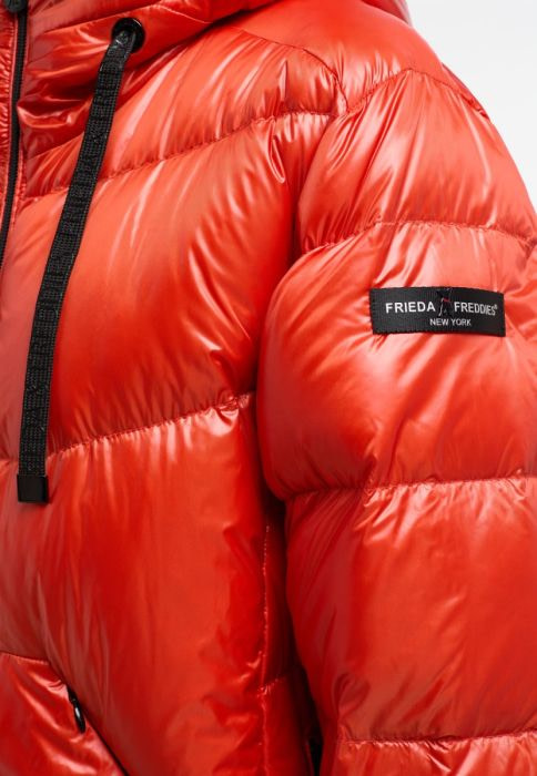 FRIEDA&FREDDIES parka color rojo con cremallera lateral - 4
