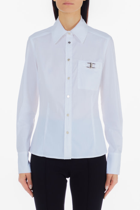 LIU·JO camisa color blanco con aplicación en el  bolsillo - 1